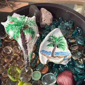 Hand-Painted Palm Tree Art Pieces
